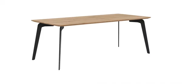 Esstisch Phoenix - LB ca. 220x100cm, Eiche geölt mit Epoxidharz dunkel