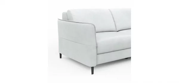 Sofa Mendoza - 2,5-Sitzer, Relaxfunktion (motorisch), Armlehne verstellbar, Leder, Eisblau – Bild 4