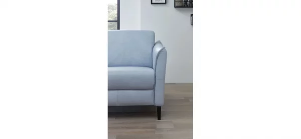 Sofa Mendoza - 2-Sitzer, Leder, Eisblau – Bild 3