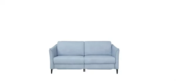 Sofa Mendoza - 2-Sitzer, Leder, Eisblau