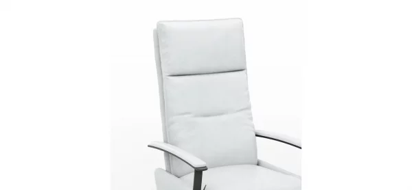 TV-Sessel Lima - Größe M, Relaxfunktion, Leder, Eisblau – Bild 4