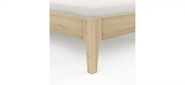 Bettgestell 1660 - Liegefläche ca. 180x200 cm, Wildeiche massiv, bianco geölt – Bild 3