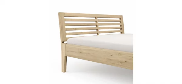 Bettgestell 1660 - Liegefläche ca. 180x200 cm, Wildeiche massiv, bianco geölt – Bild 4