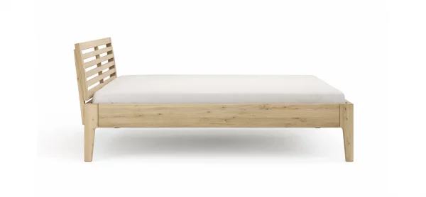 Bettgestell 1660 - Liegefläche ca. 180x200 cm, Wildeiche massiv, bianco geölt – Bild 6