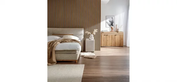 Boxspringbett Alpin - Liegefläche ca. 180x200 cm, Stoff, Graubeige – Bild 3