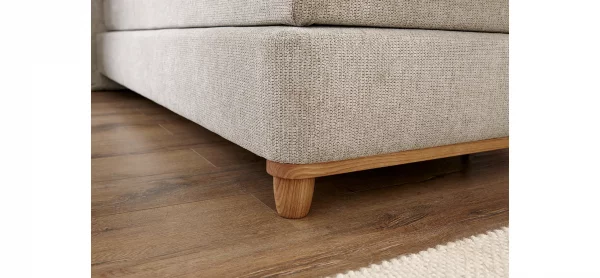 Boxspringbett Alpin - Liegefläche ca. 180x200 cm, Stoff, Graubeige – Bild 5