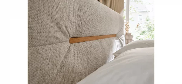 Boxspringbett Alpin - Liegefläche ca. 180x200 cm, Stoff, Graubeige – Bild 6