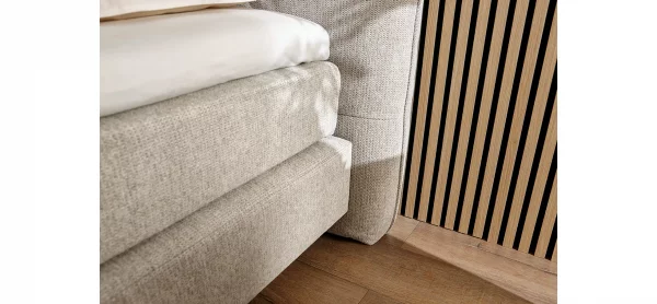 Boxspringbett Alpin - Liegefläche ca. 180x200 cm, Stoff, Graubeige – Bild 7