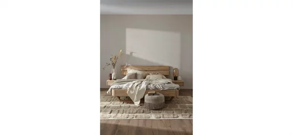 Bettgestell 1660 - Liegefläche ca. 180x200 cm, Wildeiche bianco, sandgestrahlt – Bild 3