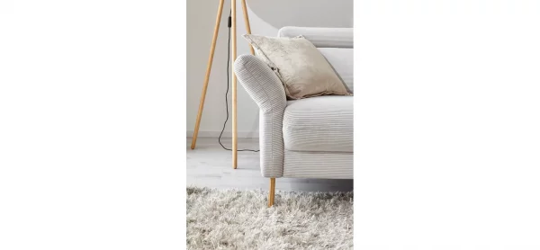 Sofa Maryville - 2,5-Sitzer mit Eckelement und Abschlussteil medium rechts, inkl. Kopfteil verstellbar, Stoff, Beige – Bild 11