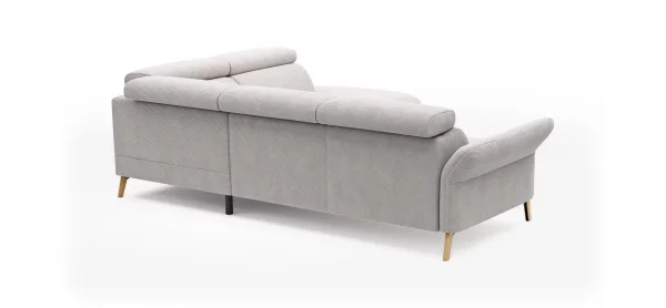 Sofa Maryville - 2,5-Sitzer mit Eckelement und Abschlussteil medium rechts, inkl. Kopfteil verstellbar, Stoff, Beige – Bild 16