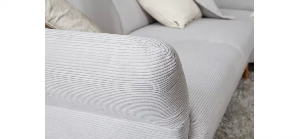 Sofa Maryville - 2,5-Sitzer mit Eckelement und Abschlussteil medium rechts, inkl. Kopfteil verstellbar, Stoff, Beige – Bild 9