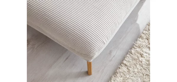 Sofa Maryville - 2,5-Sitzer mit Eckelement und Abschlussteil medium rechts, inkl. Kopfteil verstellbar, Stoff, Beige – Bild 10
