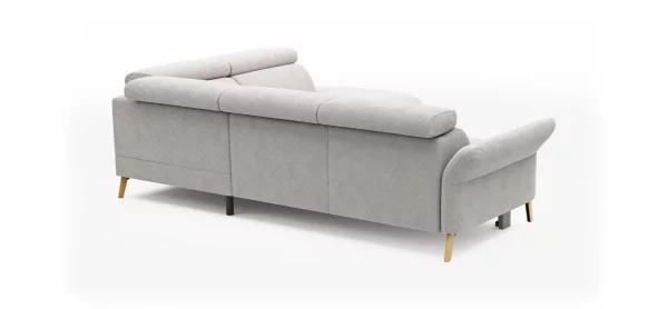 Sofa Maryville - 2,5-Sitzer mit Eckelement und Abschlussteil medium rechts, inkl. Schlaffunktion, Stauraum, Armlehne/Kopfteil verstellbar, Stoff, Beige – Bild 5