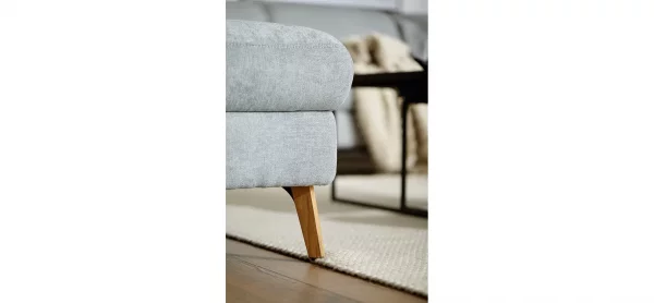 Hocker Jacksonville - LB ca. 112x67 cm, Stoff, Hellblau – Bild 3