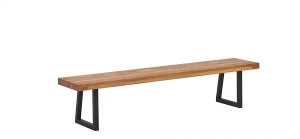 Holzbank Clifton - Breite ca. 200cm, Wildeiche massiv, natur