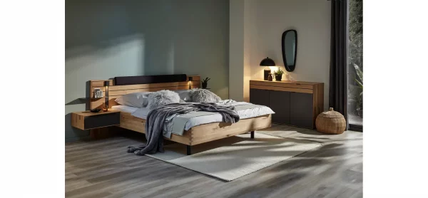 Kommode Scottsdale - Korpus Wildeiche, Front Lack Anthrazit – Bild 2