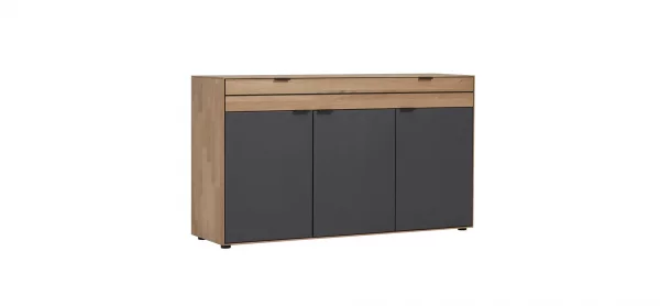 Kommode Scottsdale - Korpus Wildeiche, Front Lack Anthrazit