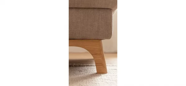 Ecksofa Tulsa KS - 2,5-Sitzer, Spitzecke und 1,5-Sitzer mit Anstellhocker aufklappbar rechts, inkl. Kopfstütze, AL verstellbar und Schlaffunktion, Stoff, Graubeige – Bild 8