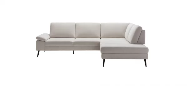 Ecksofa Houston - 2,5-Sitzer, Eckelement und 1-Sitzer mit Abschlussteil rechts,  inkl. Sitztiefenverstellung und Armlehne klappbar, Stoff, Natur