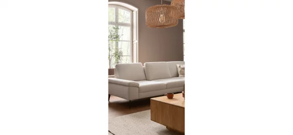 Ecksofa Houston - 2,5-Sitzer, Eckelement und 1-Sitzer mit Abschlussteil rechts,  inkl. Sitztiefenverstellung und Armlehne klappbar, Stoff, Natur – Bild 8