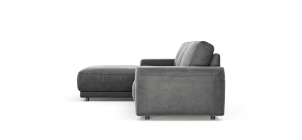 Ecksofa Balok - Longchair groß links mit 2,5-Sitzer, Stoff, Anthrazit – Bild 6
