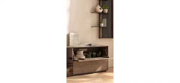 Mediaboard Saratoga - Buche massiv, silbergrau geölt – Bild 3