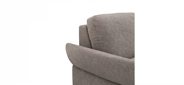 Ecksofa Rockport A - 2,5-Sitzer mit Ecke rechts inkl. Armlehne klappbar, Stoff, Braun – Bild 3