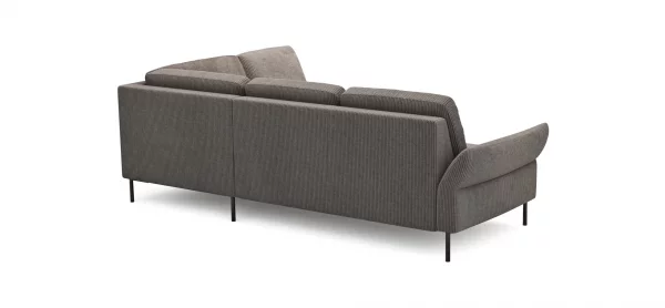 Ecksofa Rockport A - 2,5-Sitzer mit Ecke rechts inkl. Armlehne klappbar, Stoff, Braun – Bild 5