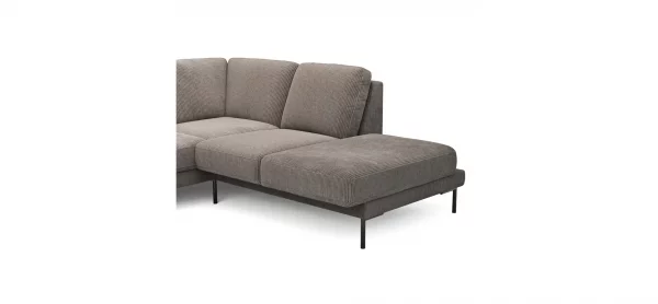 Ecksofa Rockport A - 2,5-Sitzer mit Ecke rechts, inkl. Sitzauszug (motorisch) und Armlehne klappbar, Stoff, Braun – Bild 3