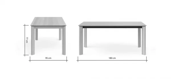 Esstisch Hillsboro - ausziehbar, LB ca. 180x95 cm, Buche massiv – Bild 9