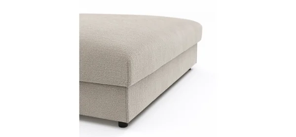 Hocker Stormy - LB ca. 110x110 cm, Stoff, Creme – Bild 2