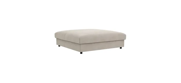 Hocker Stormy - LB ca. 110x110 cm, Stoff, Creme