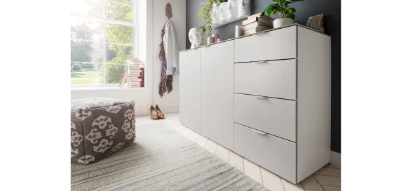 Kommode Colorado Beimöbel - BHT ca. 135x87x43 cm, Offwhite – Bild 2