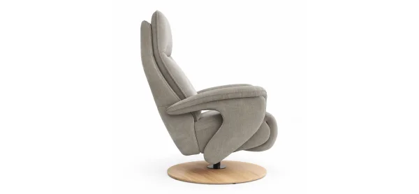 Sessel Tulsa Relax - Größe M, inkl. Kopf-/Fußteil/Rückenlehne verstellbar, Stoff, Graubeige – Bild 6