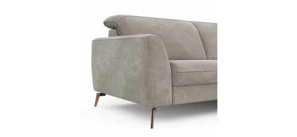 Sofa Tulsa KV - 3-Sitzer, inkl. Kopfteilverstellung, Stoff, Graubeige – Bild 2