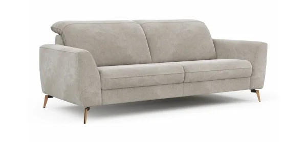 Sofa Tulsa KV - 3-Sitzer, inkl. Kopfteilverstellung, Stoff, Graubeige – Bild 5