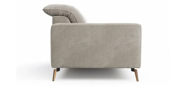 Sofa Tulsa KV - 3-Sitzer, inkl. Kopfteilverstellung, Stoff, Graubeige – Bild 6