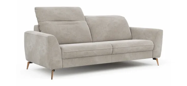 Sofa Tulsa KV - 3-Sitzer, inkl. Kopfteilverstellung, Stoff, Graubeige – Bild 8