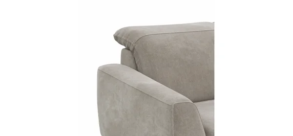 Sofa Tulsa KV - 2,5-Sitzer, inkl. Kopfteilverstellung, Stoff, Graubeige – Bild 3
