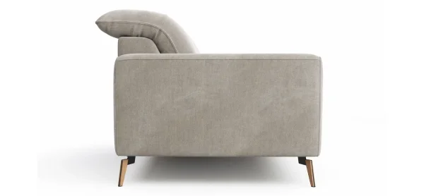 Sofa Tulsa KV - 2,5-Sitzer, inkl. Kopfteilverstellung, Stoff, Graubeige – Bild 6