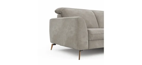 Sofa Tulsa KV - 2,5-Sitzer, inkl. Relaxfunktion und Kopfteilverstellung (motorisch), Stoff, Graubeige – Bild 2