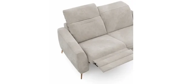 Sofa Tulsa KV - 2,5-Sitzer, inkl. Relaxfunktion und Kopfteilverstellung (motorisch), Stoff, Graubeige – Bild 4