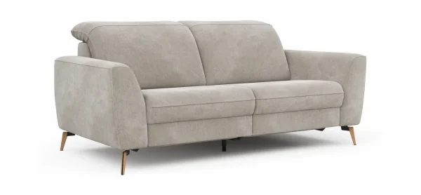 Sofa Tulsa KV - 2,5-Sitzer, inkl. Relaxfunktion und Kopfteilverstellung (motorisch), Stoff, Graubeige – Bild 5