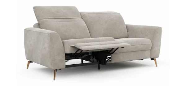 Sofa Tulsa KV - 2,5-Sitzer, inkl. Relaxfunktion und Kopfteilverstellung (motorisch), Stoff, Graubeige – Bild 8
