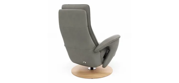 Sessel Tulsa Relax - Größe M, inkl. Fußteil/Rückenlehne verstellbar (motorisch), inkl. Kopfteilverstellung, Leder, Graubeige – Bild 7
