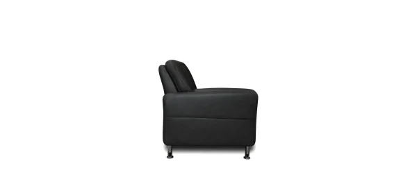 Ecksofa Caracas - 2,5-Sitzer mit Longchair rechts, Leder, Anthrazit – Bild 4