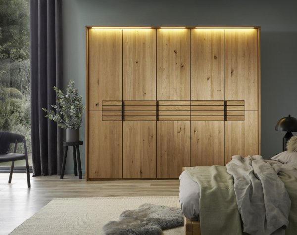 Bettanlage mit Nachtkonsolen und 5türigen Kleiderschrank "Natura Scottsdale" – Bild 3