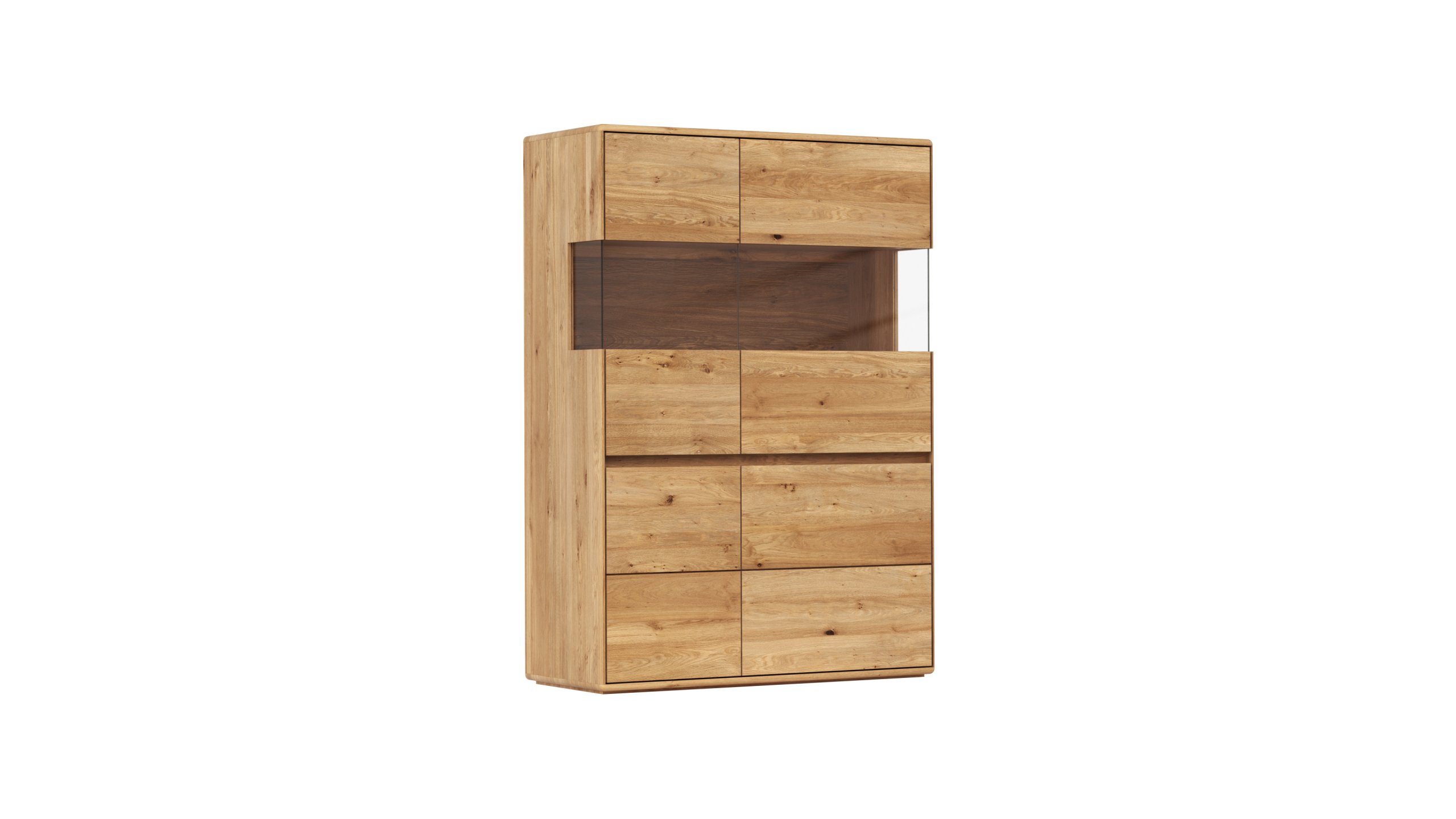 Highboard Hillsboro - Wildeiche natur, geölt