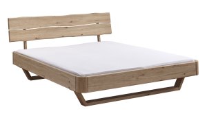 Bettgestell 1660 - Liegefläche ca. 180x200 cm, Wildeiche bianco, sandgestrahlt